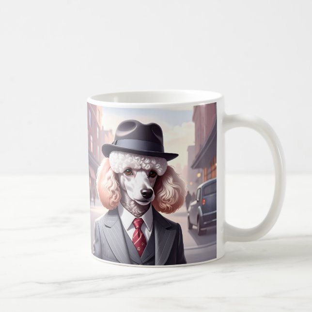 Caneca De Café Vintage Gangster Poodle (Direita)