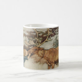 Caneca De Café Vintage Gerda e o Reindeer de Edmund Dulac