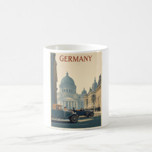 Caneca De Café Vintage Germany Viagem - Arte de paisagem urbana d