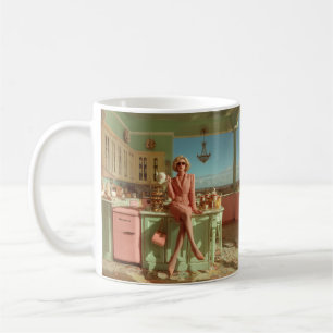 Caneca De Café Vintage Glam na cozinha