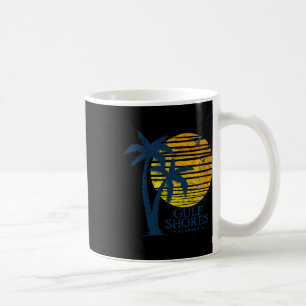 Caneca De Café Vintage Golfo Shores Alabama Souvenir Beach Sunset