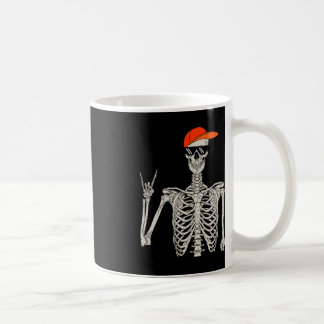 Caneca De Café Vintage Halloween Skeleton Rock On-hand Skeleton M