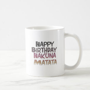 Caneca De Café Vintage Happy Birthday Hakuna Matata Purple Inspir