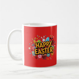Caneca De Café Vintage Happy Easter Retro Coffee Mug