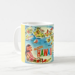 Caneca De Café Vintage Hawaiian Islands Mug