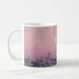 Caneca De Café Vintage Hearts San Francisco Skyline Mug