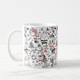 Caneca De Café Vintage Holiday Cheer Retro Natal