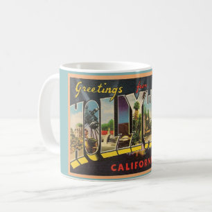 Caneca De Café Vintage Hollywood California Mug