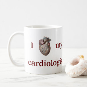 Caneca De Café Vintage Human Anatomia, Eu Amo Meu Cardiologista