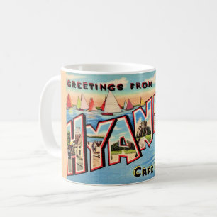 Caneca De Café Vintage Hyannis MÃES Saudações Mug
