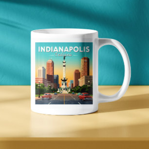 Caneca De Café Vintage Indianapolis Indiana