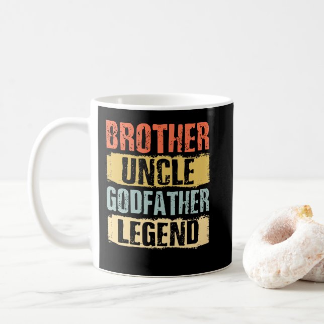 Caneca De Café Vintage Irmão Tio Goddad Legend (Com Donut)