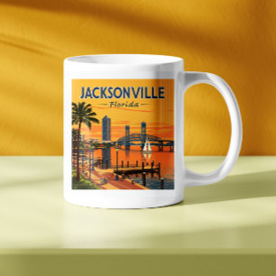 Caneca De Café Vintage Jacksonville Florida