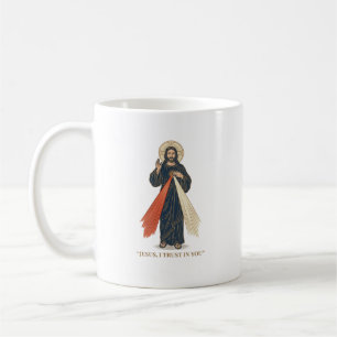 Caneca De Café Vintage Jesus Eu Confio em Você Desenho Religioso