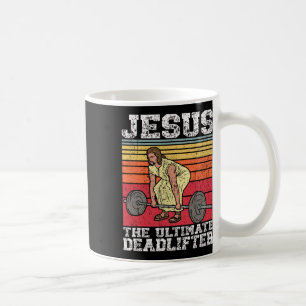 Caneca De Café Vintage Jesus, O Último Deadlifador Engraçado Gym 