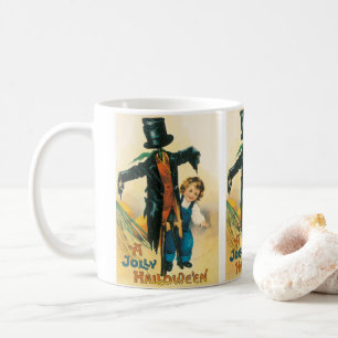 Caneca De Café Vintage Jolly Halloween Scarecrow Ellen Clapsaddle