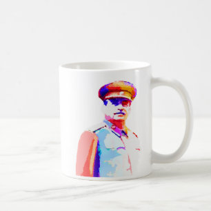 Caneca De Café Vintage Joseph Stalin WW2 Rússia Ditador Colorido