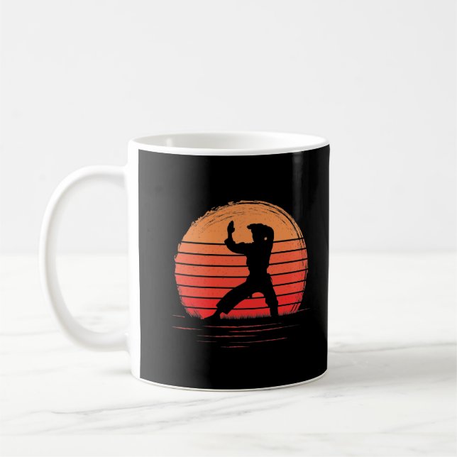 Caneca De Café Vintage Karate Martial Arts Retro (Esquerda)