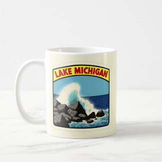 Caneca De Café Vintage Lake Michigan
