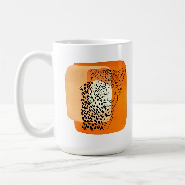 Caneca De Café Vintage Leopard (Esquerda)