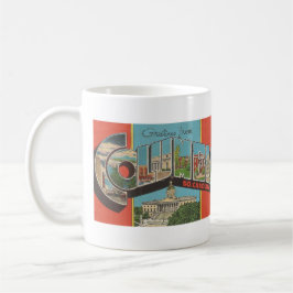 Caneca De Café vintage - Letra Big COLUMBIA, Cartão-postal SC