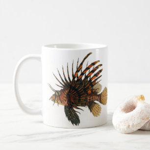 Caneca De Café Vintage Lionfish Fish, Marine Ocean Life Animal