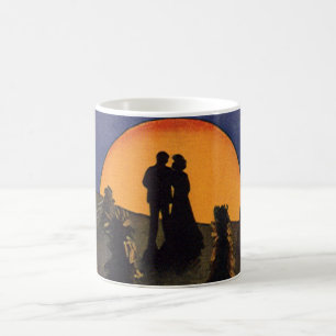 Caneca De Café Vintage Love and Romance, Harvest Moon Kiss