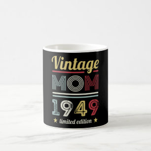 Caneca De Café Vintage Mãe 1949 80 Birthday Gift Women Retro