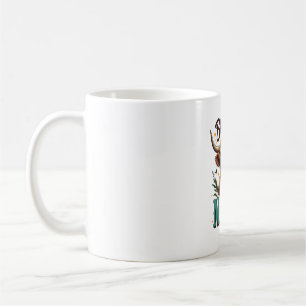 Caneca De Café Vintage Mãe Abençoada Vaca das Terras Altas Girass