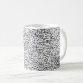 Caneca De Café Vintage Map of Europe - Alemanha, doação dos Paíse