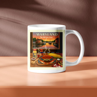 Caneca De Café Vintage Maryland