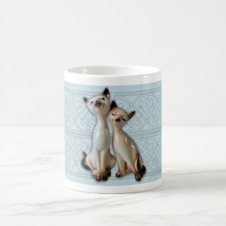 CANECA DE CAFÉ VINTAGE MCM CERAMIC KITTY CATS 