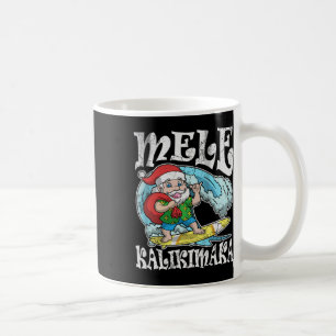Caneca De Café Vintage Mele Kalikimaka Papais noeis Havaianos Ret