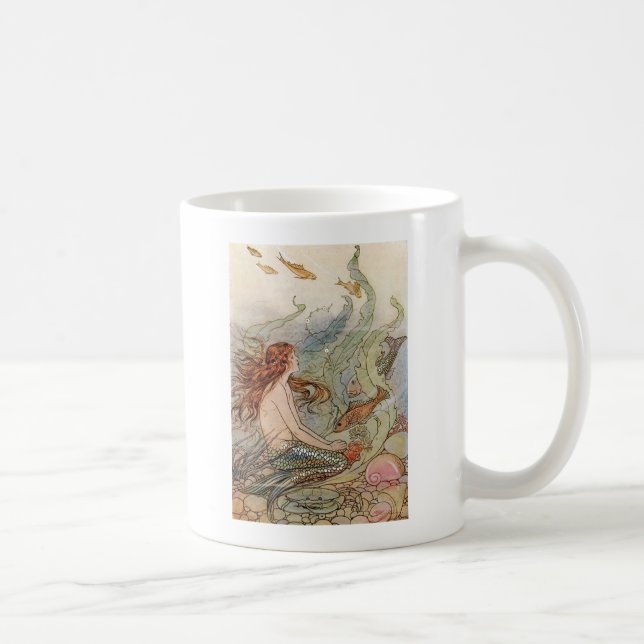 Caneca De Café Vintage Mermaid (Direita)