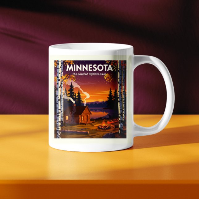 Caneca De Café Vintage Minnesota (Criador carregado)