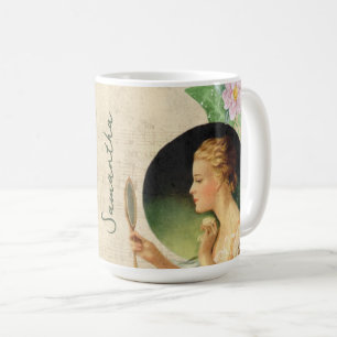 Caneca De Café Vintage Mirror Art Deco Music Funcionarios com Mul