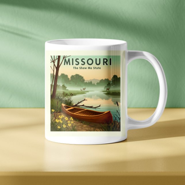 Caneca De Café Vintage Missouri (Criador carregado)