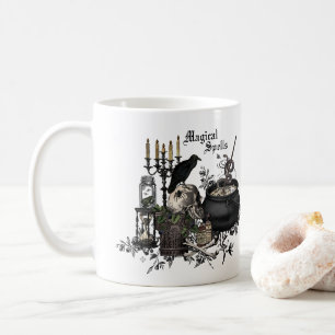Caneca De Café Vintage moderna Halloween WITCHES BREW