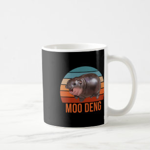 Caneca De Café Vintage Moodeng Hippo Familiar Ba