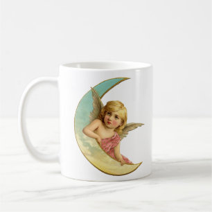 Caneca De Café Vintage Moon Angel
