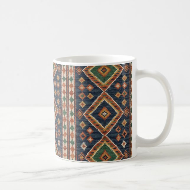 Caneca De Café Vintage Moroccan Berber Pattern (Direita)