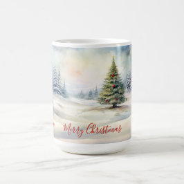 Caneca De Café Vintage Mug, árvore de Natal verde