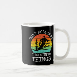 Caneca De Café Vintage Não Me Siga Eu Faço Coisas de Macho Legal 