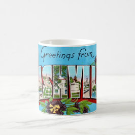 Caneca De Café Vintage Nashville Postcard Mug