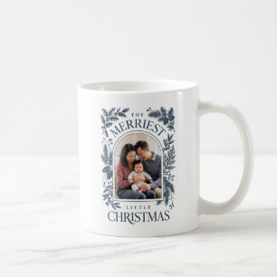 Caneca De Café Vintage Navy Merriest Christmas Duas Fotos
