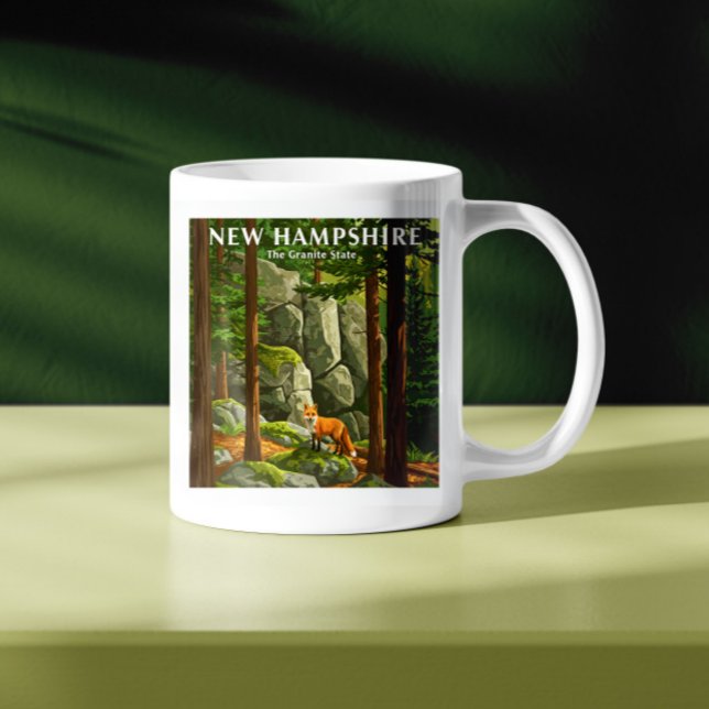 Caneca De Café Vintage New Hampshire (Criador carregado)