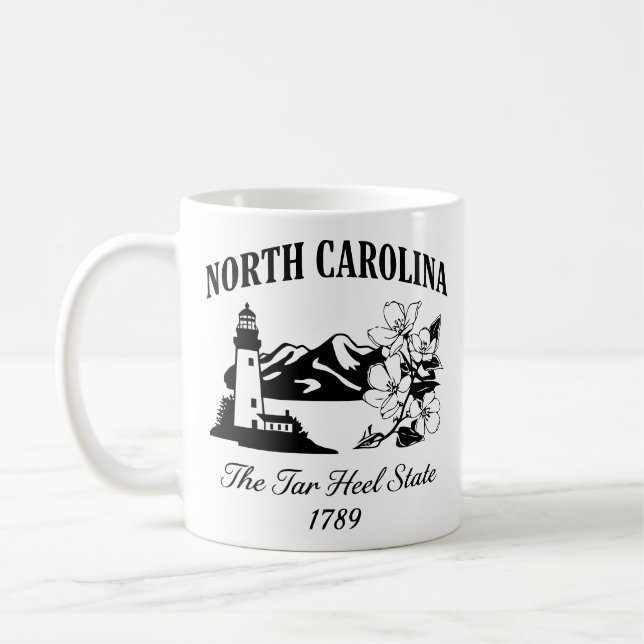Caneca De Café Vintage North Carolina Viagem (Esquerda)