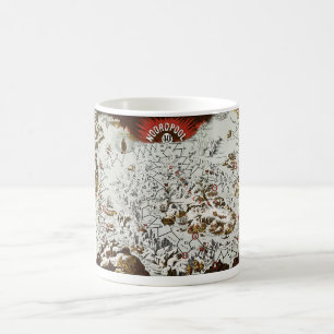 Caneca De Café Vintage North Pole Old Antique Map World