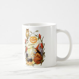 Caneca De Café Vintage o Dia das Bruxas da fermentação das brux