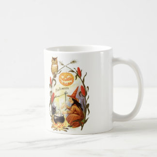 Caneca De Café Vintage o Dia das Bruxas da fermentação das bruxas